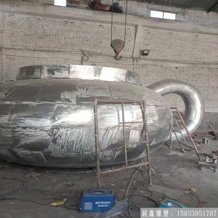 不銹鋼白鋼天壺雕塑噴泉，茶壺流水壺噴泉