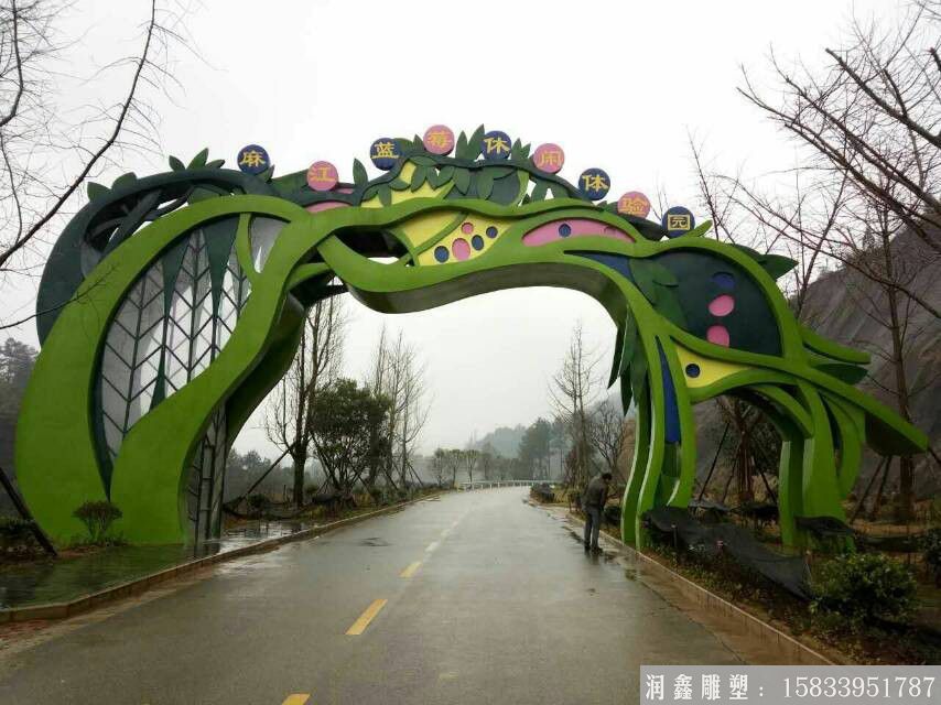 不銹鋼大門雕塑 園林校園公園雕塑