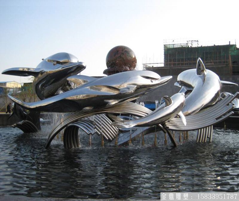 不銹鋼海豚雕塑加工廠家 來圖定制